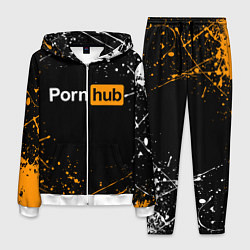 Костюм мужской PORNHUB, цвет: 3D-белый