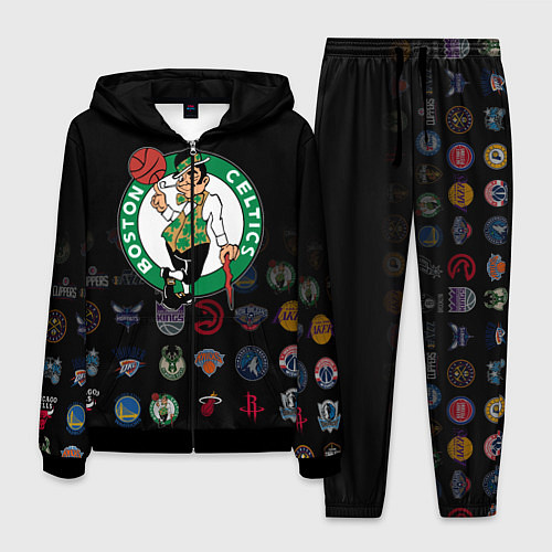 Мужской костюм Boston Celtics 1 / 3D-Черный – фото 1