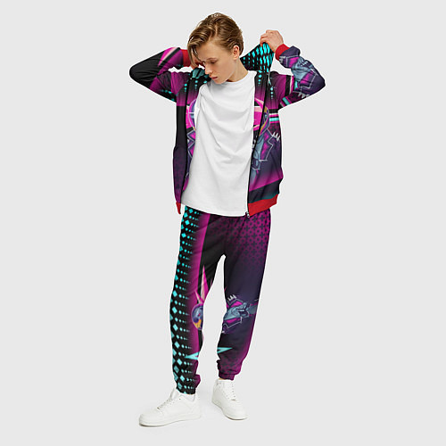 Мужской костюм НЕОНОВЫЙ ГОНЩИК / 3D-Красный – фото 3