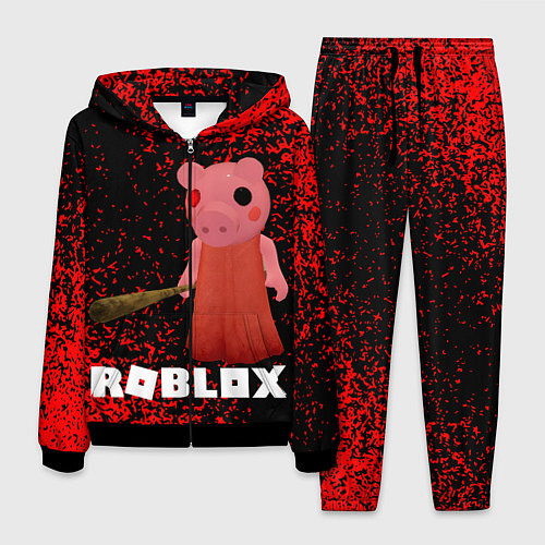 Мужской костюм Roblox Piggy / 3D-Черный – фото 1