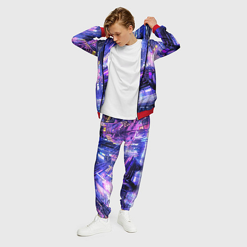 Мужской костюм Cyberpunk city / 3D-Красный – фото 3