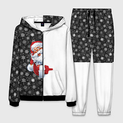 Костюм мужской Дедушка Мороз, цвет: 3D-черный