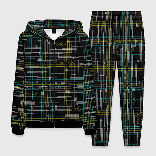 Мужской костюм Cyberpunk Tartan / 3D-Черный – фото 1