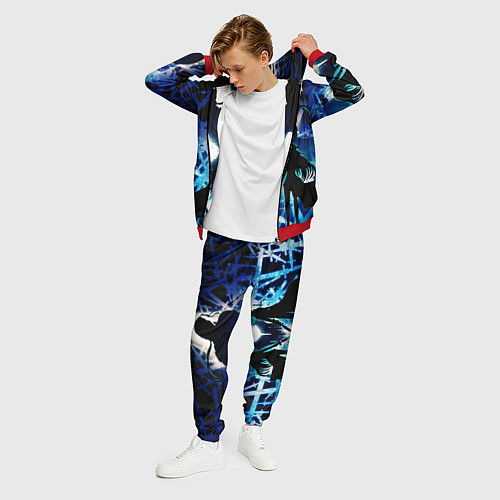 Мужской костюм Sword Art Online Кирито Асуна / 3D-Красный – фото 3