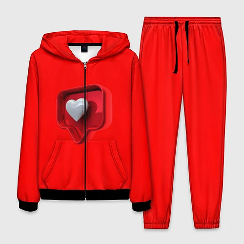 Мужской костюм Электронное сердце / 3D-Черный – фото 1