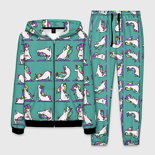 Мужской костюм Единороги Зарядка / 3D-Черный – фото 1