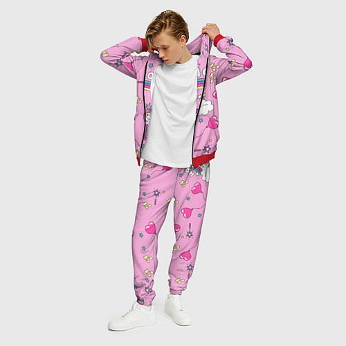 Мужской костюм Единорог Радужный / 3D-Красный – фото 3