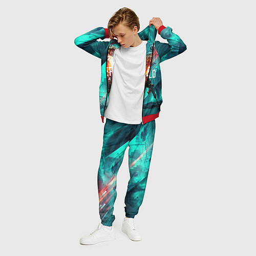 Мужской костюм Баттлфилд 2042 / 3D-Красный – фото 3