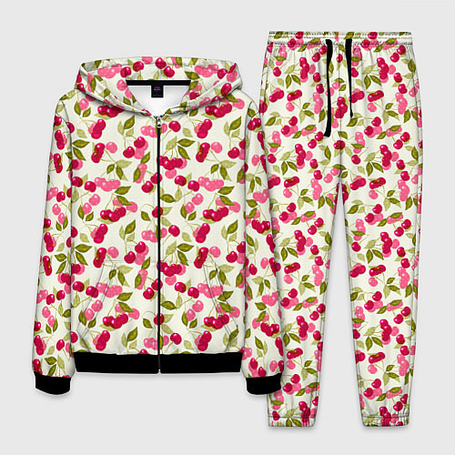 Мужской костюм Спелая вишня / 3D-Черный – фото 1