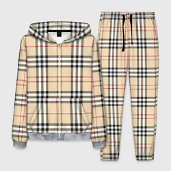 Костюм мужской Клетчатый принт в стиле Burberry, цвет: 3D-меланж