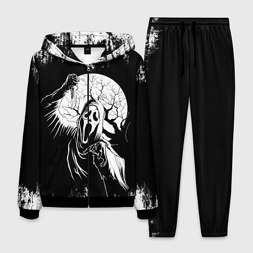 Мужской костюм Крик Хэллоуин Хоррор Scream Halloween / 3D-Черный – фото 1