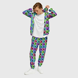 Костюм мужской МАЙНКРАФТ MINECRAFT ЦВЕТНЫЕ КРИПЕРЫ, цвет: 3D-белый — фото 2