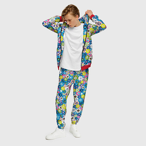 Мужской костюм Takashi Murakami Улыбающиеся цветы / 3D-Красный – фото 3