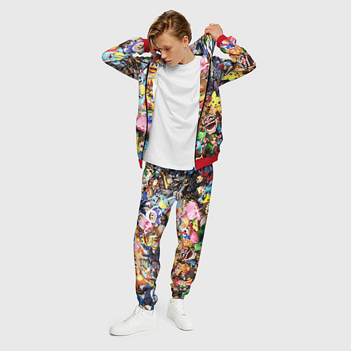 Мужской костюм SUPER SMASH BROS ГЕРОИ ИГРЫ / 3D-Красный – фото 3