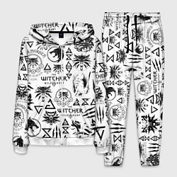 Мужской костюм THE WITCHER LOGOBOMBING ЧЁРНО БЕЛЫЙ ВЕДЬМАК ПАТТЕР