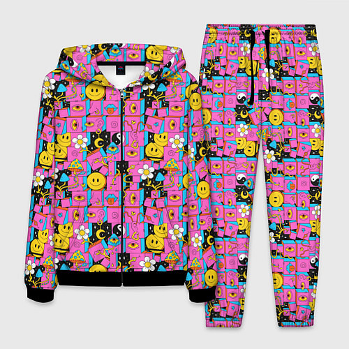 Мужской костюм Психоделика Инь-Янь / 3D-Черный – фото 1