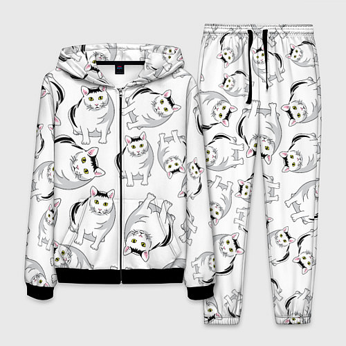 Мужской костюм КОТИКИ МЕМ МЯУ / 3D-Черный – фото 1