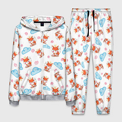 Костюм мужской Лисички и облачка, цвет: 3D-меланж