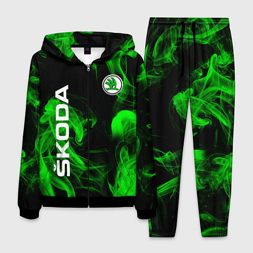 Мужской костюм Skoda: Green Smoke / 3D-Черный – фото 1