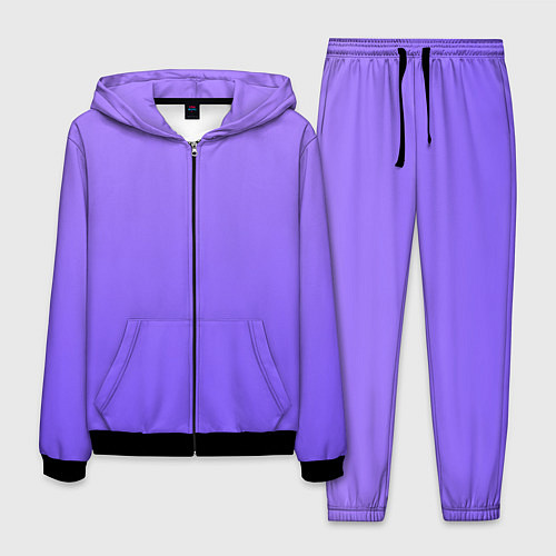 Мужской костюм Красивый фиолетовый светлый градиент / 3D-Черный – фото 1