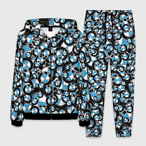 Мужской костюм BMW PATTERN LOGO / 3D-Черный – фото 1