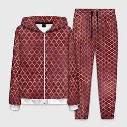 Мужской костюм Gold & Red pattern