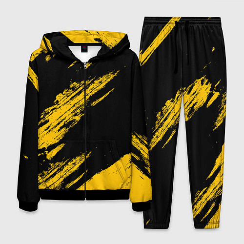 Мужской костюм BLACK AND YELLOW GRUNGE ГРАНЖ / 3D-Черный – фото 1