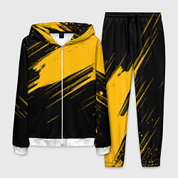 Костюм мужской Black and yellow grunge, цвет: 3D-белый
