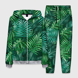 Мужской костюм Tropical plants pattern