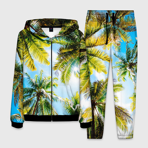 Мужской костюм Пальмы под солнцем / 3D-Черный – фото 1