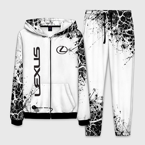 Мужской костюм Lexus texture Трещины / 3D-Черный – фото 1