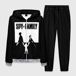 Костюм мужской Spy x Family: Семья шпиона черно-белая, цвет: 3D-меланж
