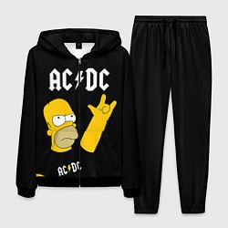 Костюм мужской AC DC ГОМЕР СИМПСОН SIMPSONS, цвет: 3D-черный