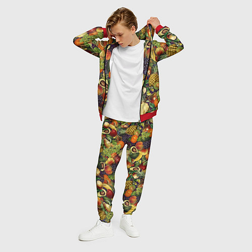 Мужской костюм Вкусные Летние Фрукты / 3D-Красный – фото 3