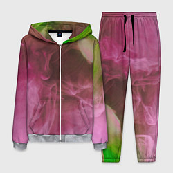 Костюм мужской Неоновый дым - Розовый и зелёный, цвет: 3D-меланж