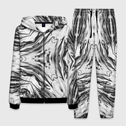 Мужской костюм Черно-белый абстрактный узор Трио