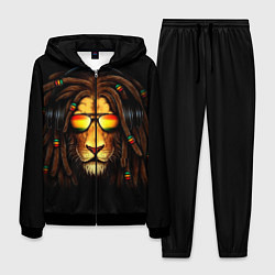 Костюм мужской Лев в наушниках с дредами, цвет: 3D-черный
