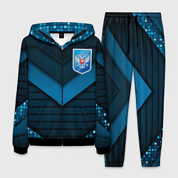 Костюм мужской Russia abstract blue, цвет: 3D-черный