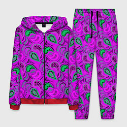 Костюм мужской Turkish cucumber raspberry and green background, цвет: 3D-красный