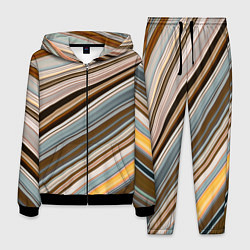 Костюм мужской Colored wavy lines, цвет: 3D-черный