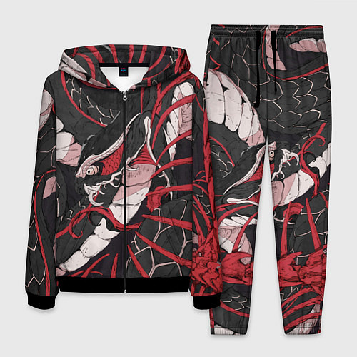 Мужской костюм Японская змея уроборос / 3D-Черный – фото 1