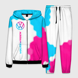 Костюм мужской Volkswagen neon gradient style: по-вертикали, цвет: 3D-черный