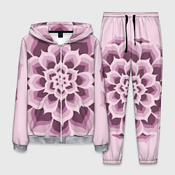 Костюм мужской Цветочный узор в розовых тонах, цвет: 3D-меланж