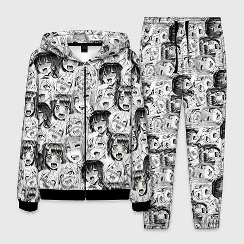 Мужской костюм Разные девушки Ахегао / 3D-Черный – фото 1