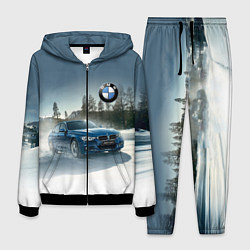 Костюм мужской Крутая бэха мчится по лесной дороге, цвет: 3D-черный