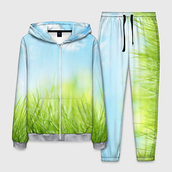 Костюм мужской Зелень и небо, цвет: 3D-меланж