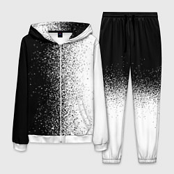 Костюм мужской Брызги красок - Черно-белый, цвет: 3D-белый