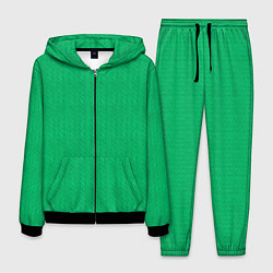 Костюм мужской Зеленый вязаный свитер, цвет: 3D-черный