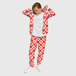 Костюм мужской Четырехлистный клевер красный, цвет: 3D-белый — фото 2