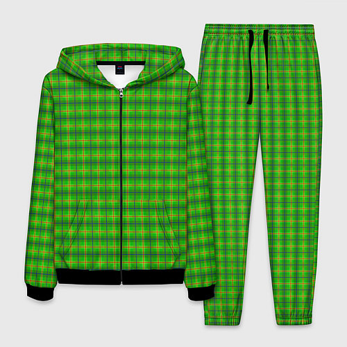 Мужской костюм Шотландка зеленая крупная / 3D-Черный – фото 1
